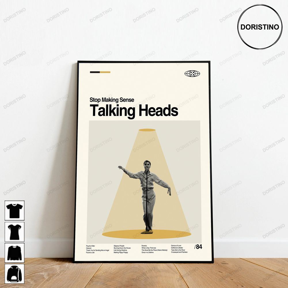 Talking Heads Stop Making Sense Minimalist Art Retro Modern Vintage Trending Style Poster (No Frame)