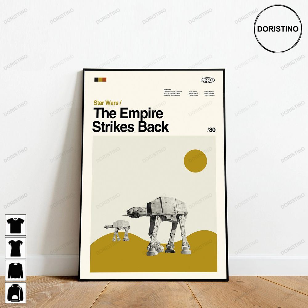 The Empire Strikes Back Star Wars Minimalist Art Retro Modern Vintage Abtract Trending Style Poster (No Frame)