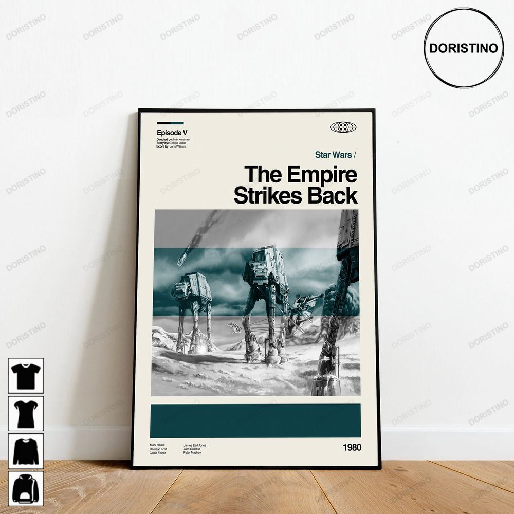 The Empire Strikes Back Star Wars Retro Movie Minimalist Art Retro Modern Vintage Gifts Awesome Poster (No Frame)
