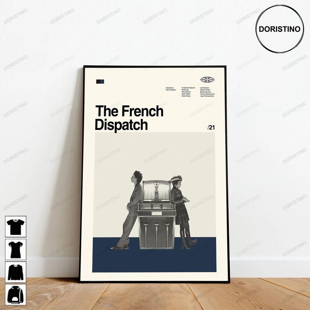 The French Dispatch Retro Movie Minimalist Art Retro Modern Vintage Gift Awesome Poster (No Frame)