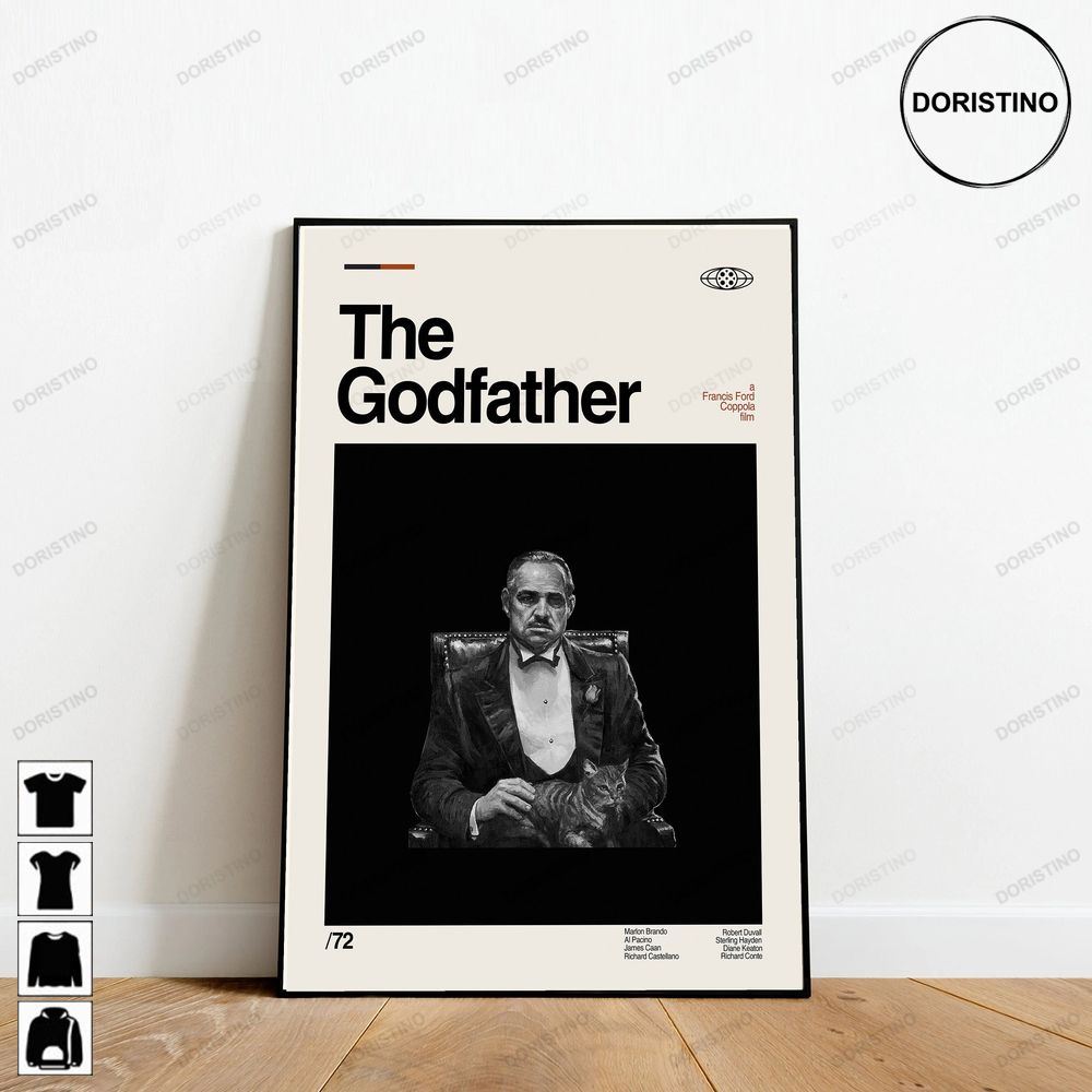 The Godfather Retro Movie Minimalist Art Retro Modern Vintage Ver Trending Style Poster (No Frame)