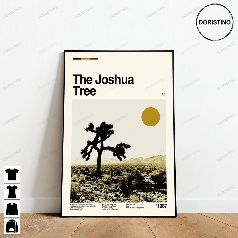 The Joshua Tree U2 Music Album Print Minimalist Art Retro Modern Vintage Awesome Poster (No Frame)