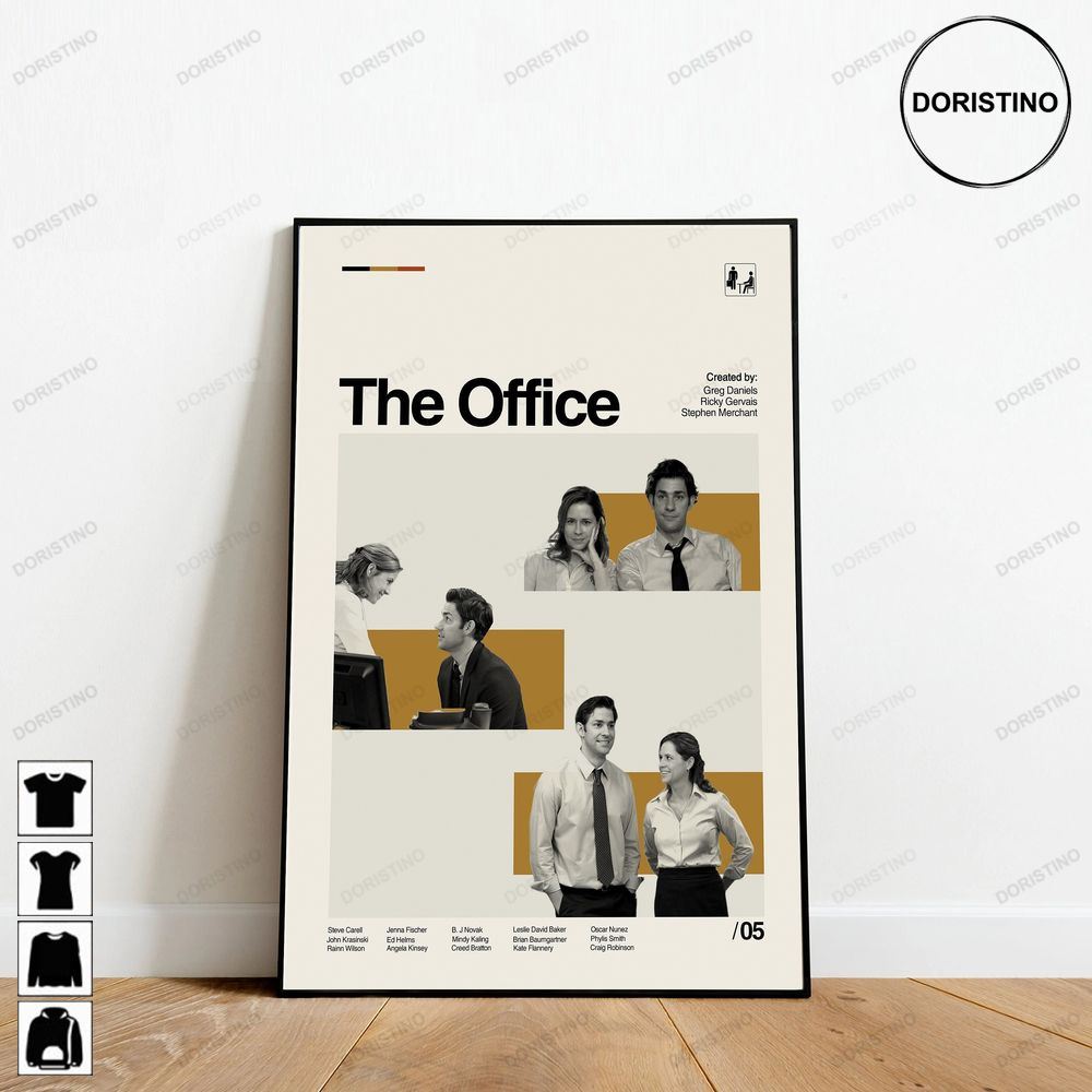 The Office Jim And Pam Minimalist Art Retro Modern Vintage Abtract Trending Style Poster (No Frame)