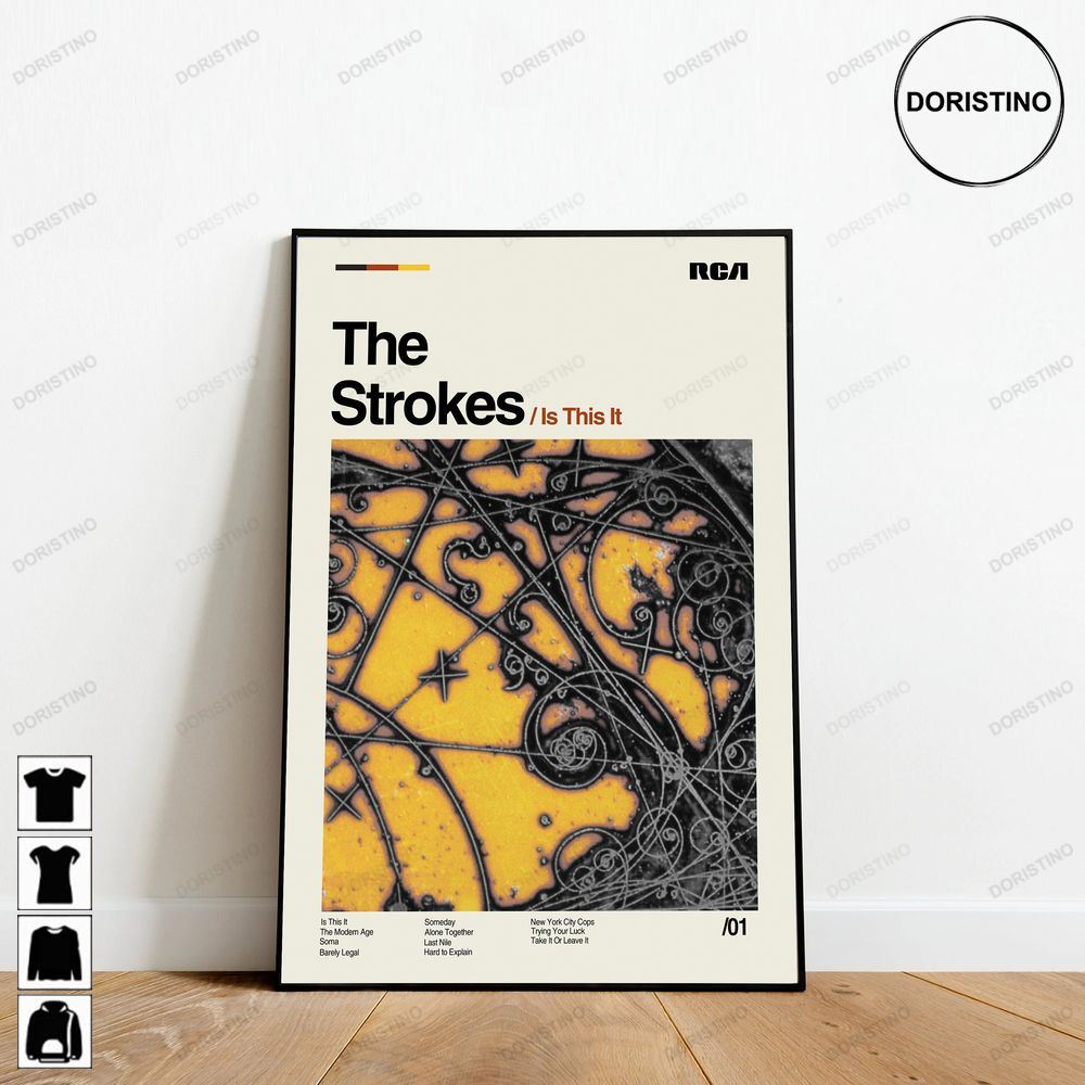The Strokes Is This It Retro Movie Minimalist Art Retro Modern Vintage Awesome Poster (No Frame)