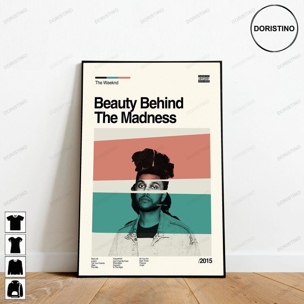 Theweeknd Beauty Behind The Madness Music Album Retro Minimalist Art Vintage Awesome Poster (No Frame)