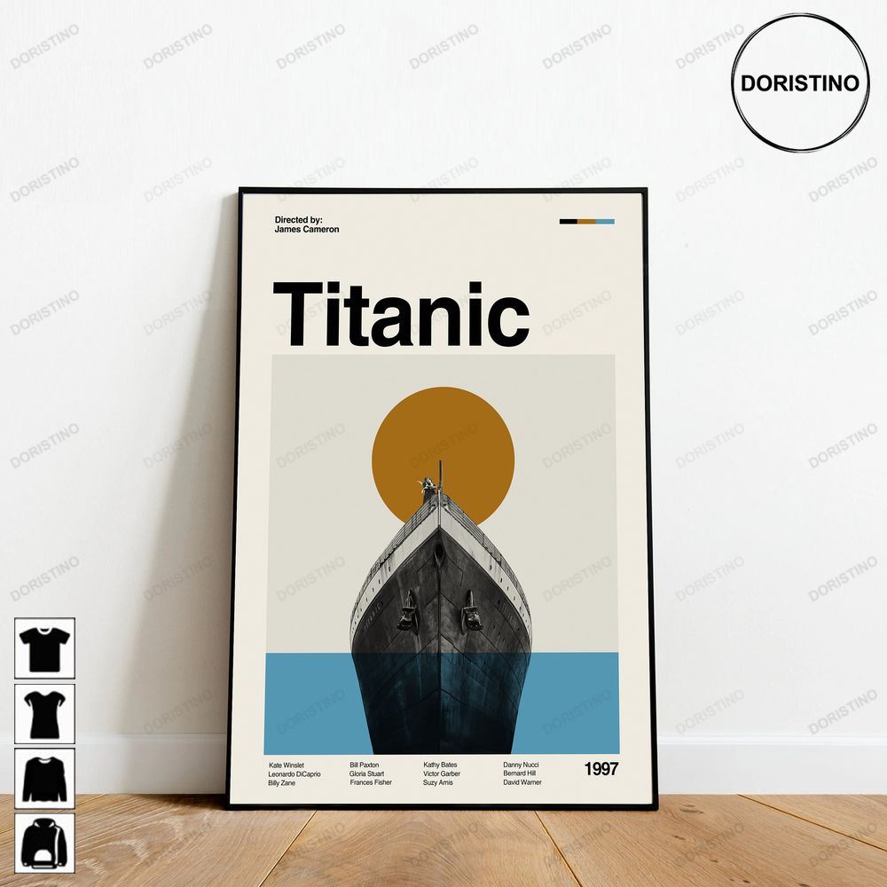 Titanic James Cameron Retro Movie Minimalist Art Retro Modern Vintage Awesome Poster (No Frame)