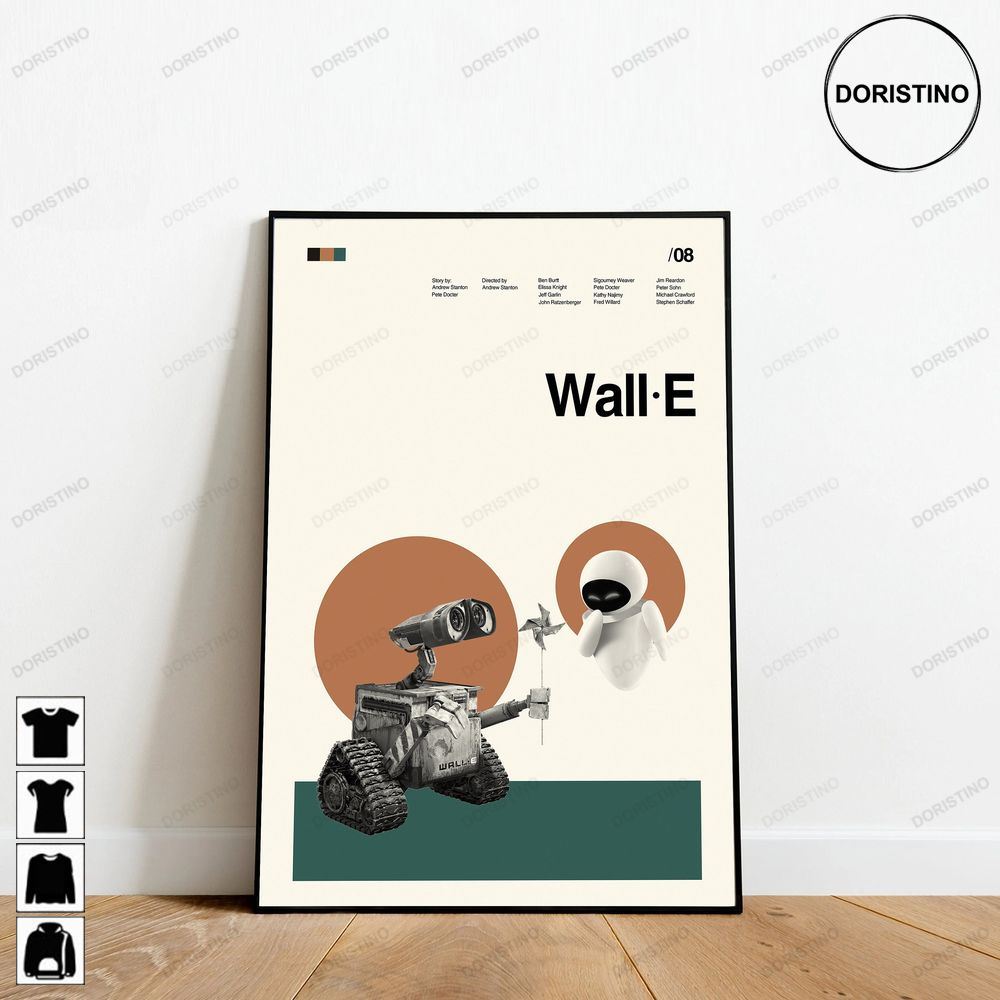 Walle Andrew Stanton Minimalist Art Retro Modern Vintage Abtract Art Limited Edition Posters (No Frame)
