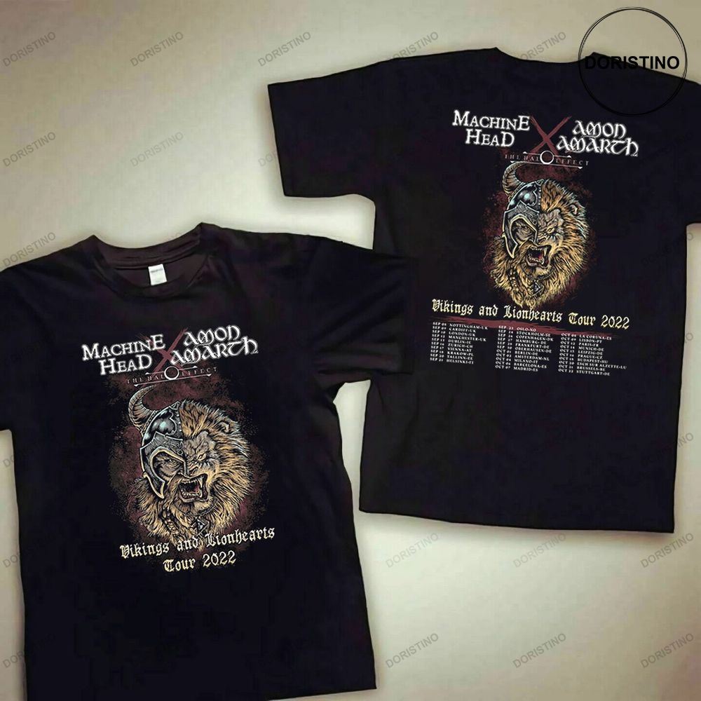 Machine Head N Amon Amarth Vikings And Lionhearts Tour Shirts