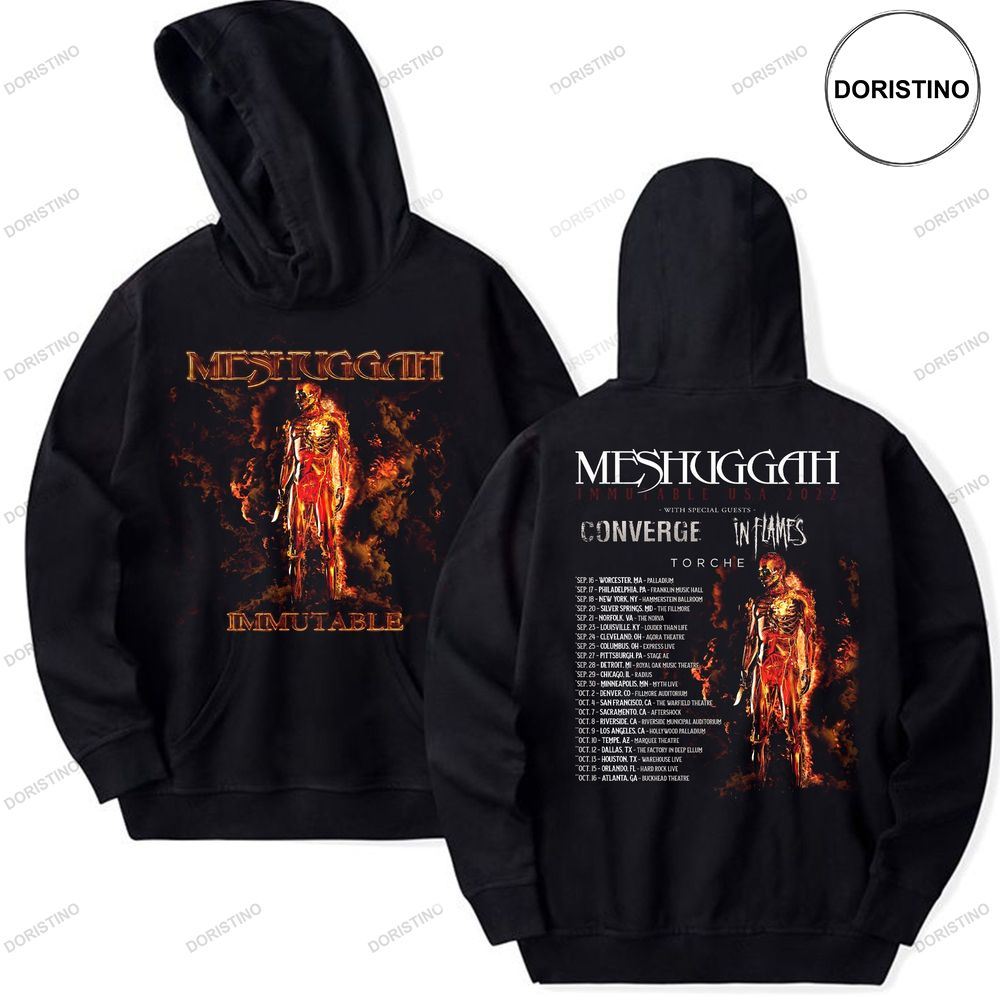Meshuggah Immutable Us Tour 2022 Double Sided Shirts
