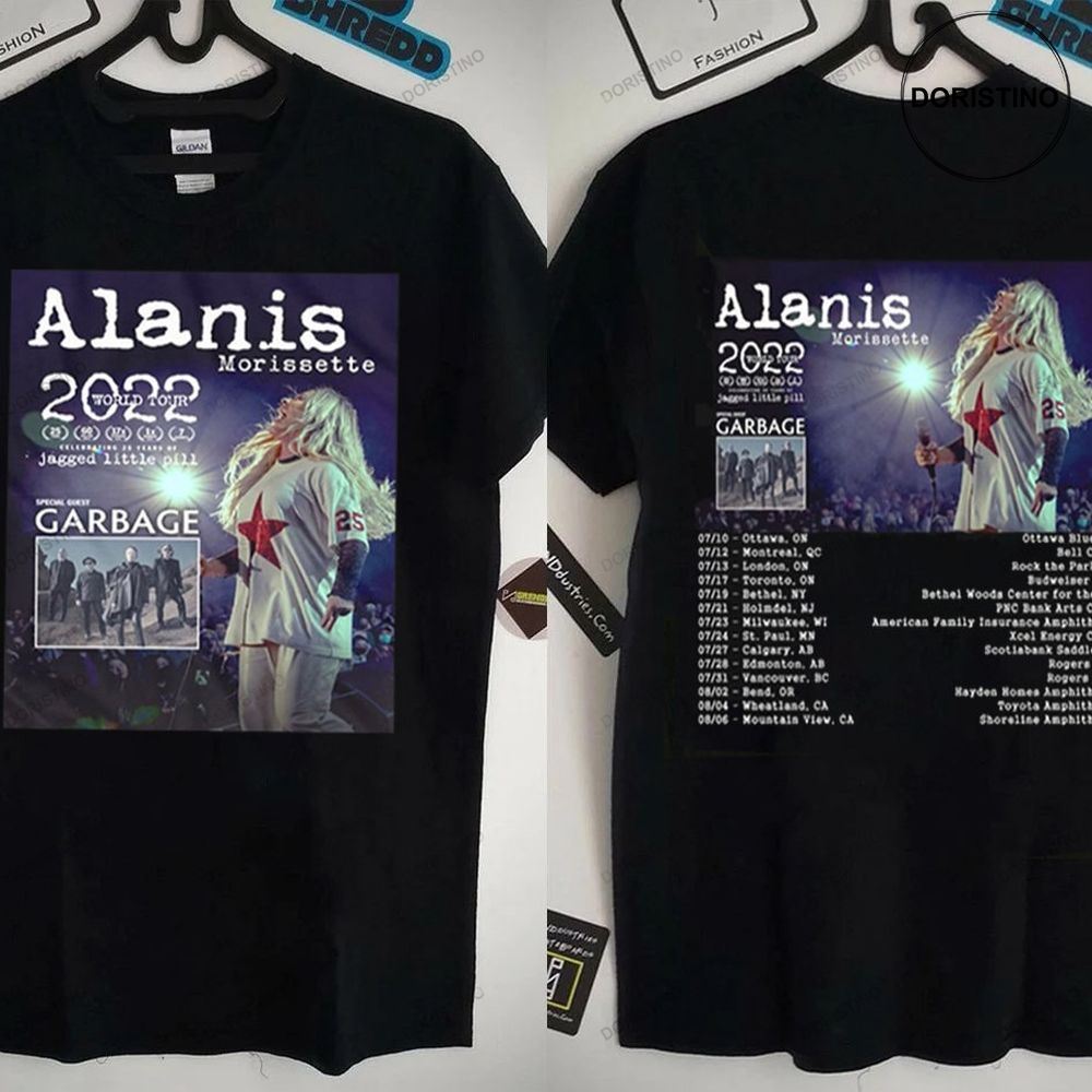 New Alanis Morrisette 25 Years Jagged Little Pill Tour 2022 Shirts