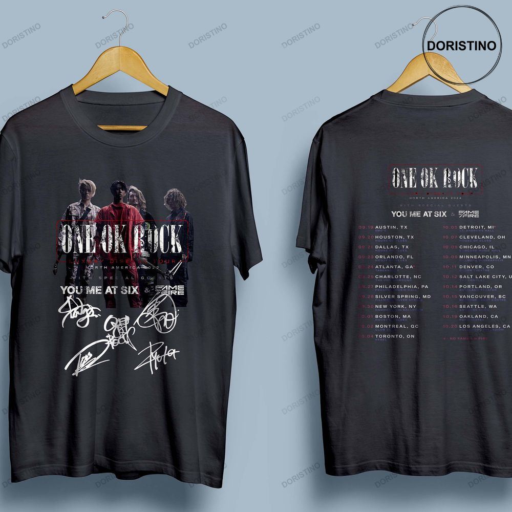 One Ok Rock North America 2022 Tour One Ok Rock Tour Shirts