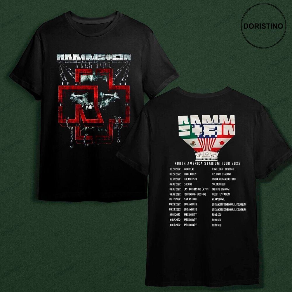 Rammstein North America Stadium Tour 2022 Rammstein Shirts