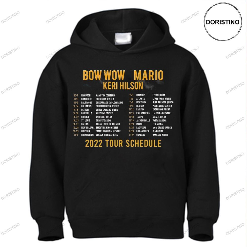 The Millennium Tour New 2022 Bow Wow Mario Keri Hilson Shirt