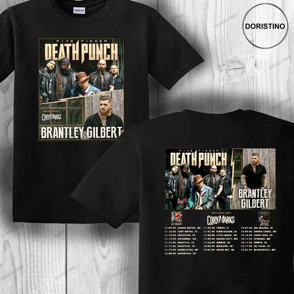 Tour 2022 Five Finger Death Punch Brantley Gilbert Tour Cotton Shirts