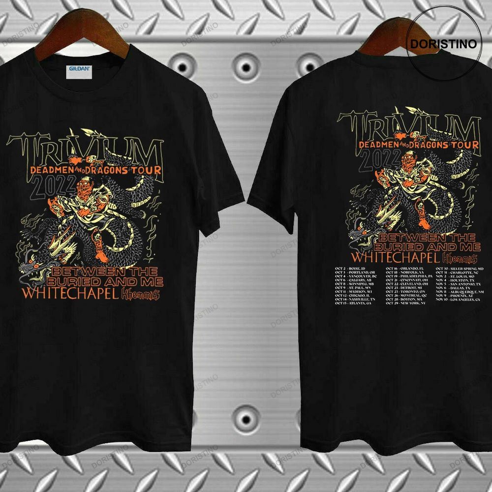 Trivium Deadmen And Dragons Tour 2022 2022 Music Shirt