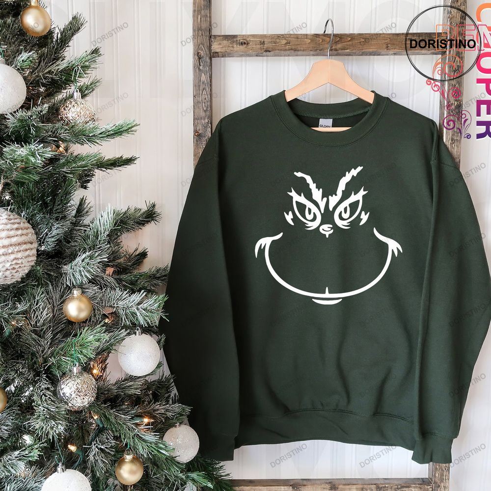 Grinch Face Christmas 2022 Youth Adult Shirt