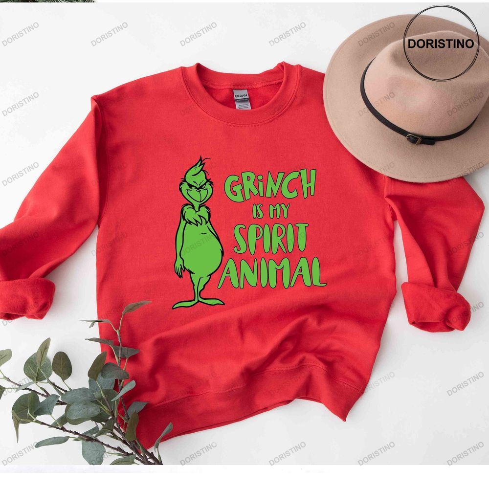 Grinch Is My Spirit Animal Grinch Xmas Shirts
