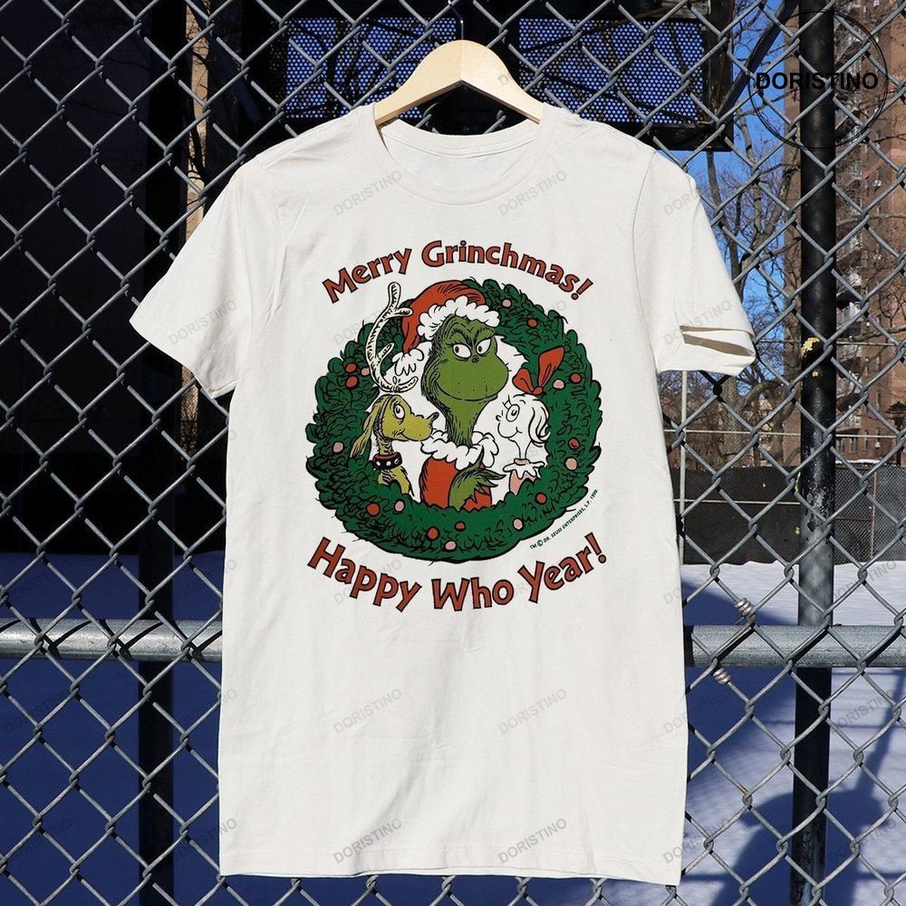 Vintage 1998 Dr Seuss The Grinch Merry Grinchmas Happy Who Shirt