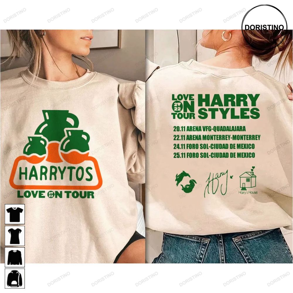 2 Sided Harrytos Love On Tour Harry Harrytos Awesome Shirt