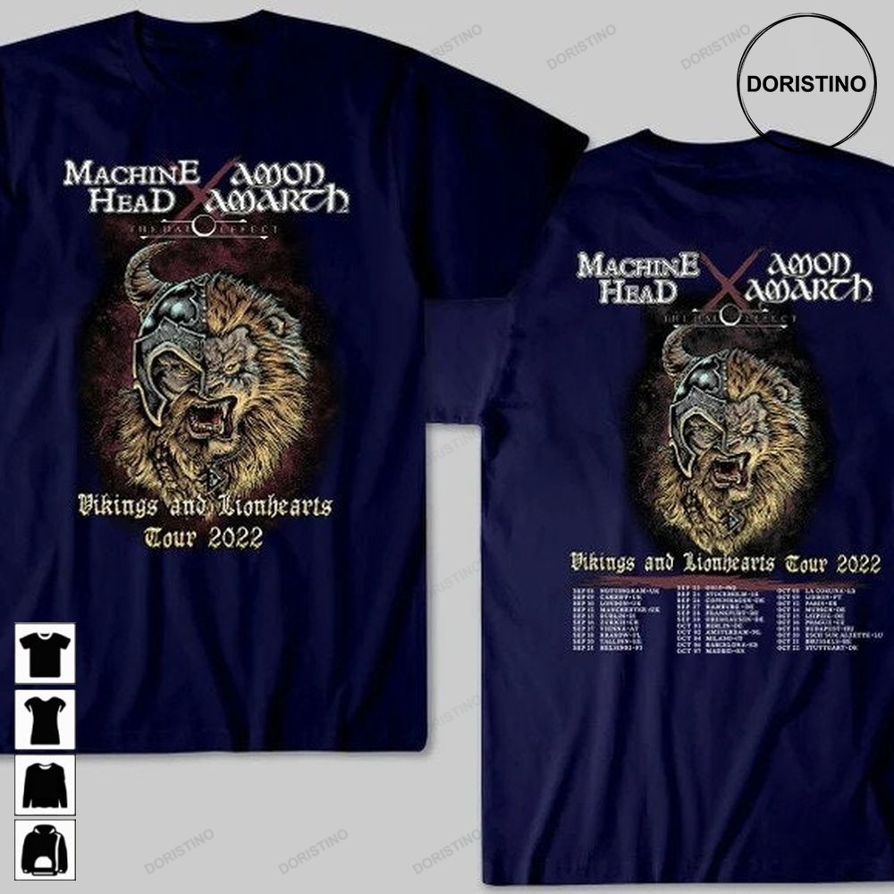 Machine Head N Amon Amarth Vikings And Lionhearts Tour Limited T-shirt