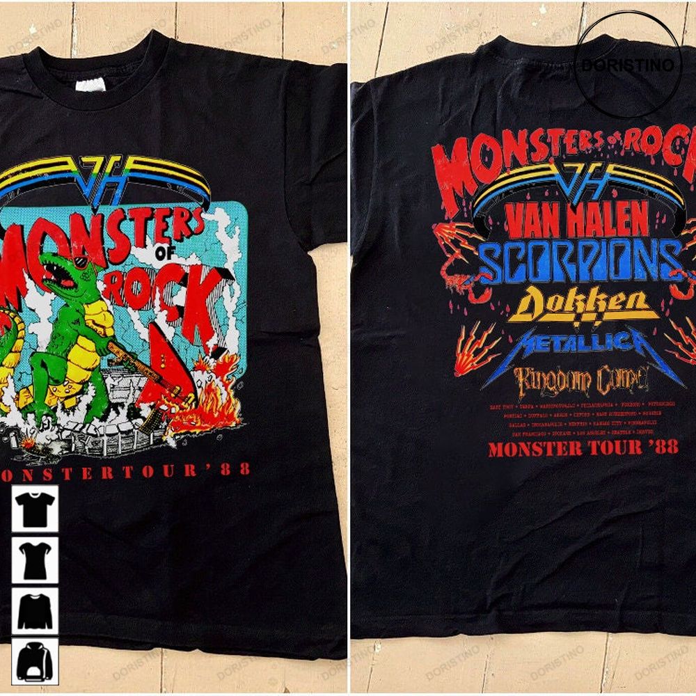 Monster Of Rock Vintage 1988 Monters Of Rock Tour Limited T-shirt