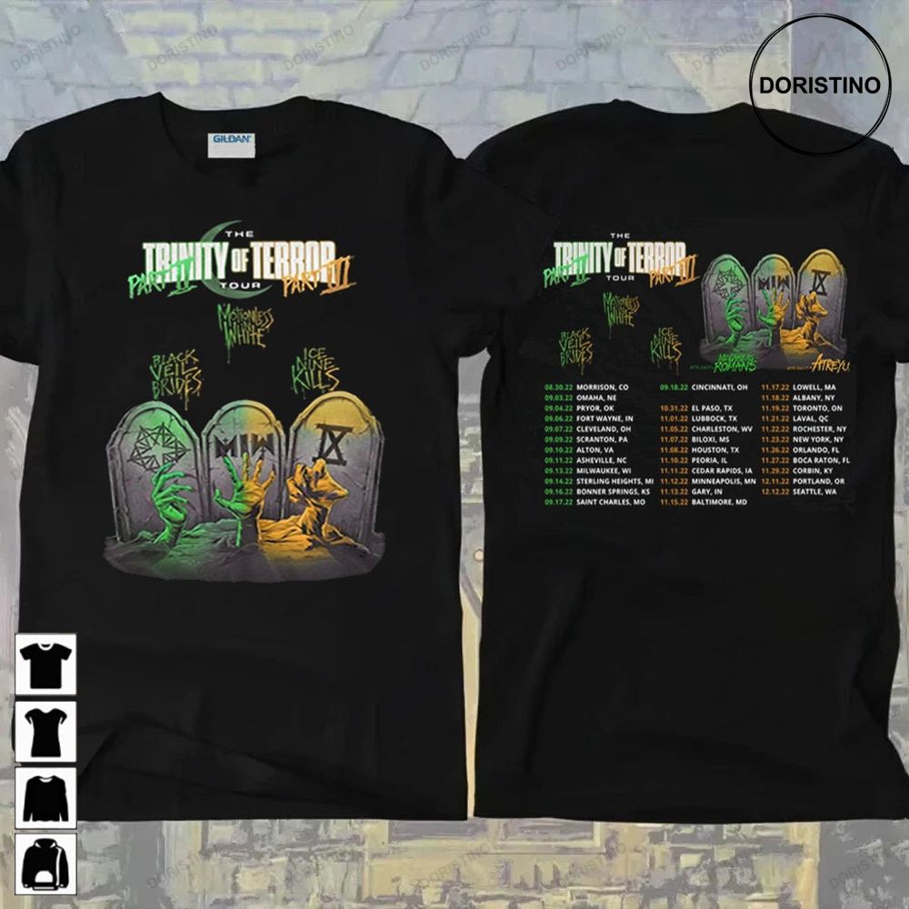 New The Trinity Of Terror Part 2 And Part 3 Tour Concert 2022 Awesome Shirt