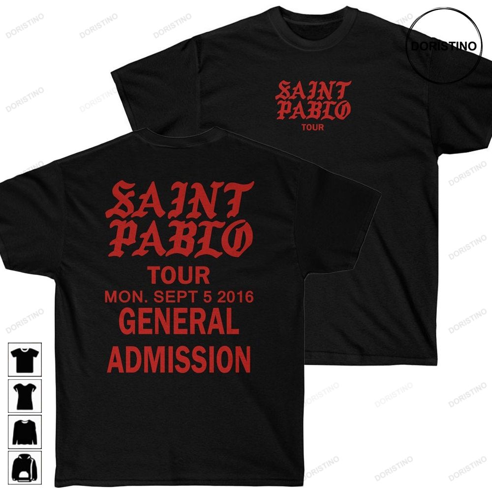 Saint Pablo Tour Kanye West Unisex Concert Awesome Shirt