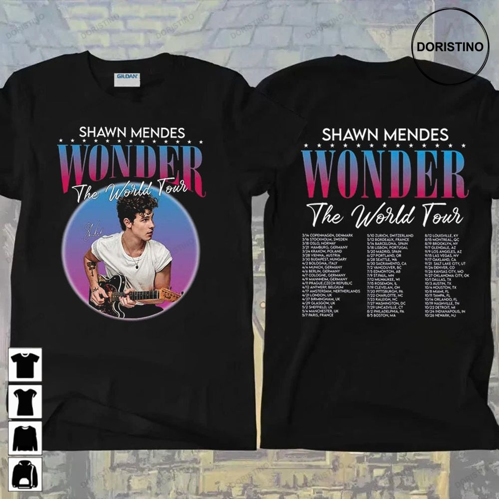 skitse Udfyld Jeg vil have Shawn Mendes Wonder The World Tour 2022 Shawn Mendes Limited T-shirt