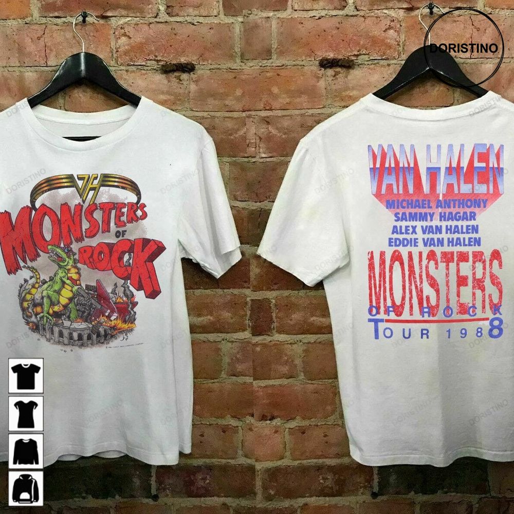 Van Halen Monsters Of Rock Tour 1988 Monsters Of Rock Limited T-shirt