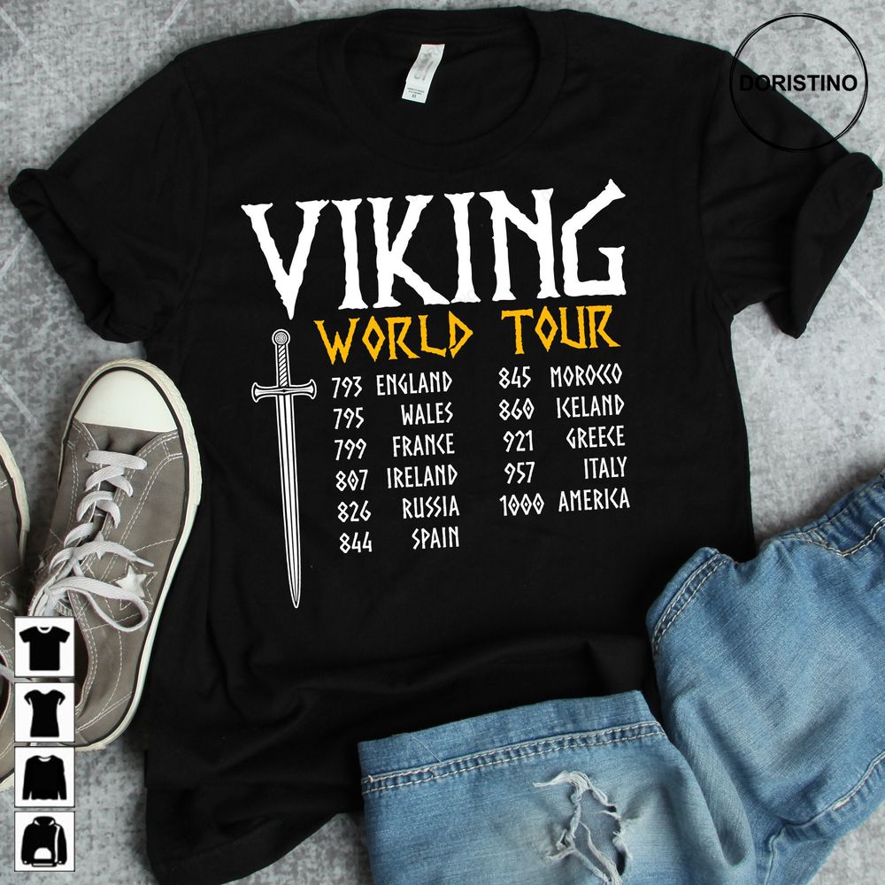 Viking Viking World Tour Funny Viking Norse Limited T-shirt