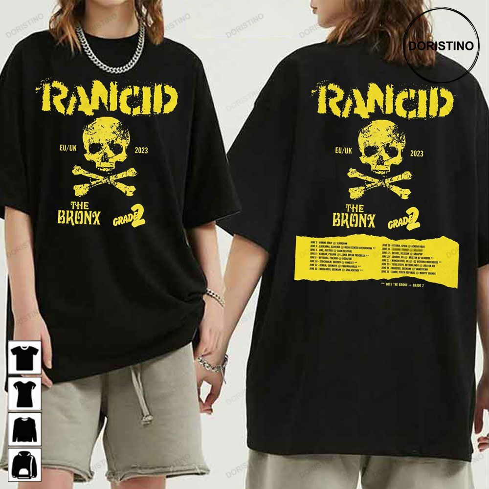 2023 Eu Uk Tour Rancid The Bronx Grade Awesome Shirt