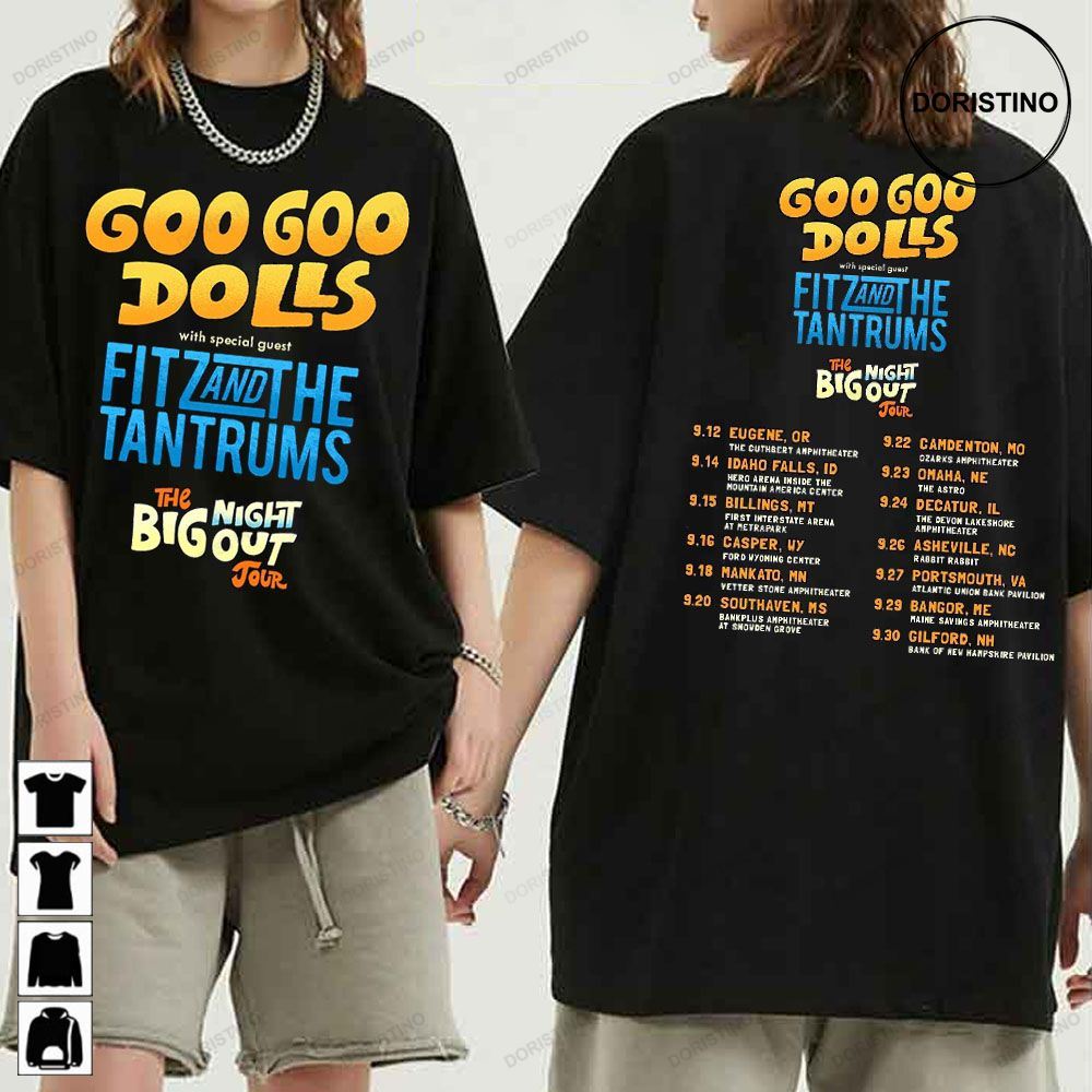 2023 Goo Goo Dolls Fitz And The Tantrums The Big Night Out Tour Limited T-shirt