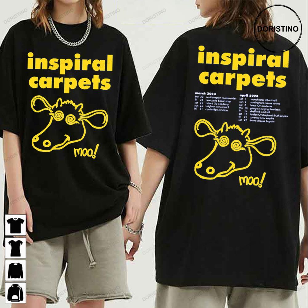 2023 Moo Inspiral Carpets Tour Dates Limited T-shirt