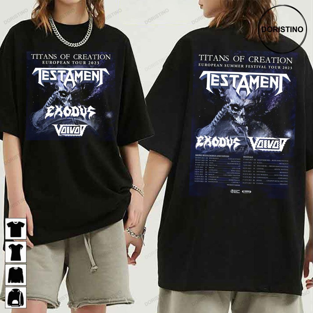 2023 Titans Of Creation European Summer Festival Testament Exodus Vaivay Limited T-shirt