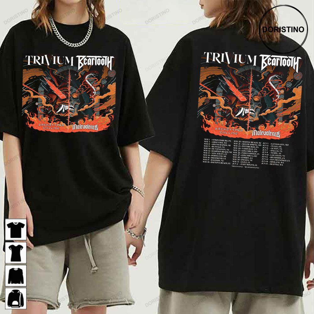Co-headlining Tour Trivium Beartooth 2023 Tour Limited T-shirt