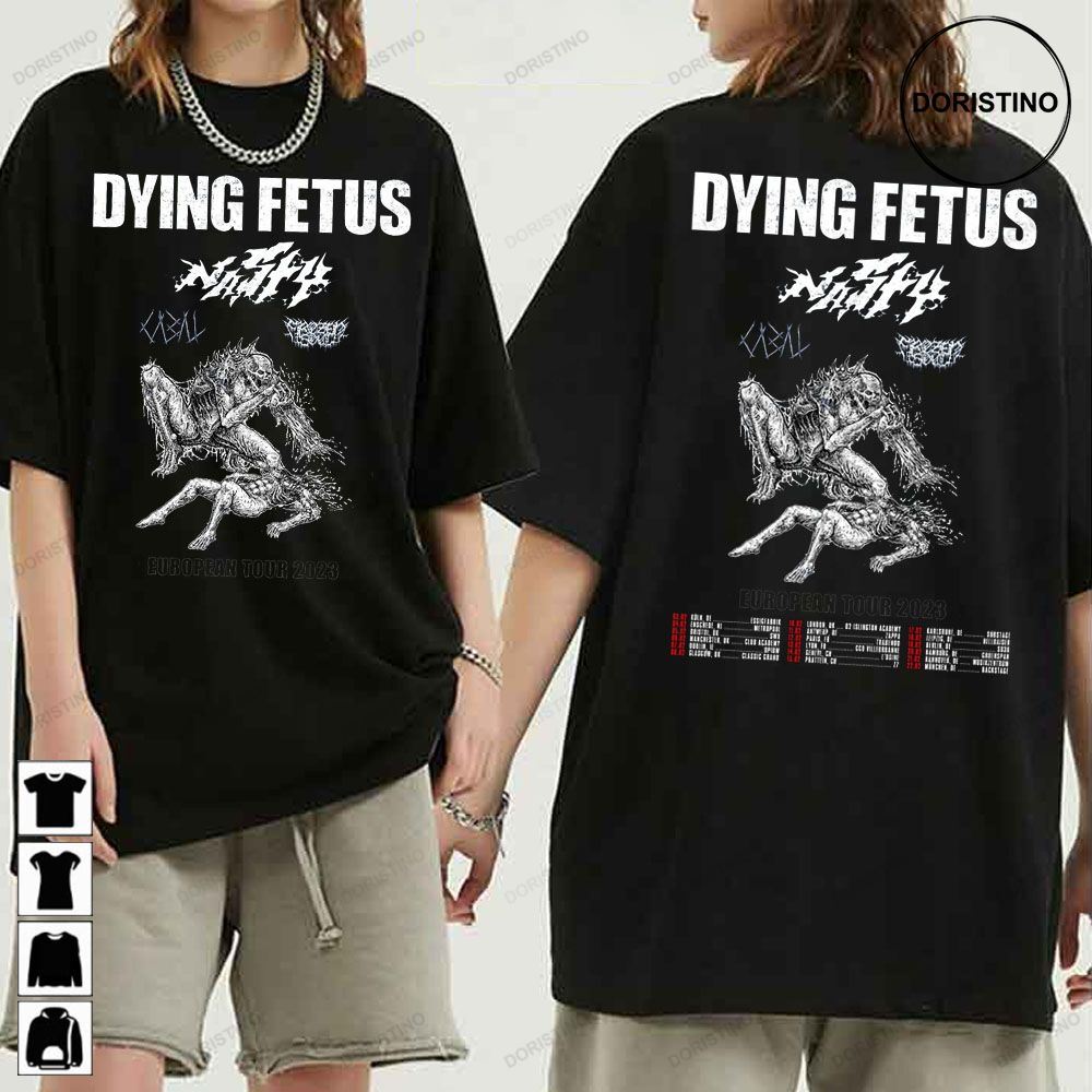 European Tour 2023 Dying Fetus Nasty Cabal Frozen Soul Limited T-shirt
