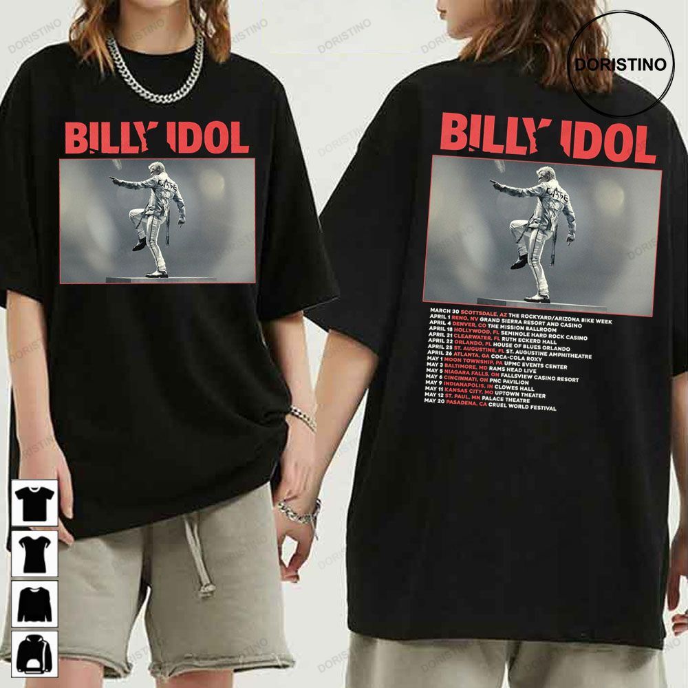 Tour Dates Billy Idol Awesome Shirt
