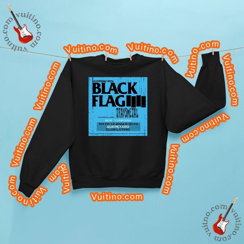 An Evening With Black Flag Mexico Tour 2024 Shirt