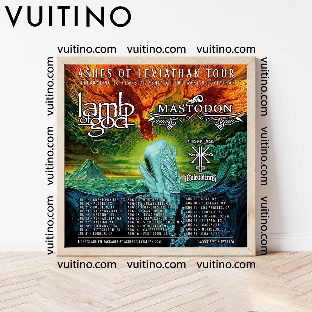 Ashes Of Leviathan Tour 2024 Lamb Of God Mastodon Poster (No Frame)