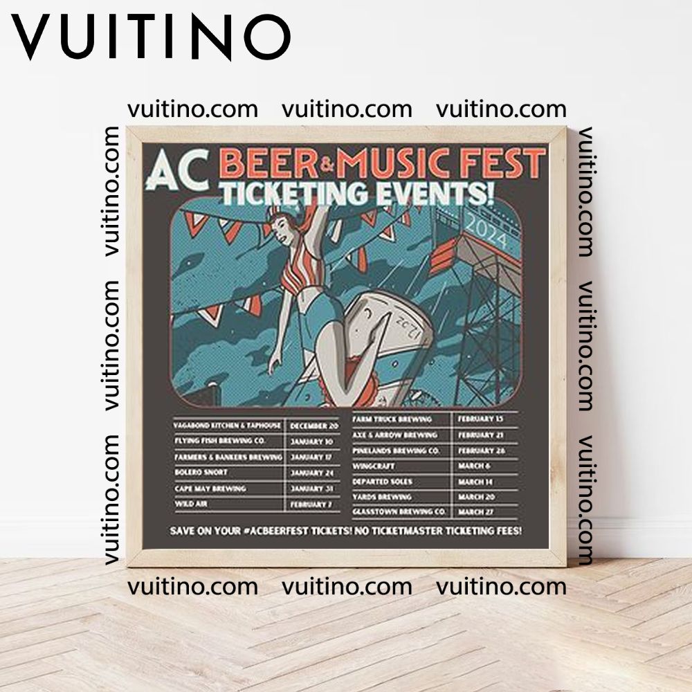 Atlantic City Beer And Music Fest 2024 Dates Square Poster No Frame