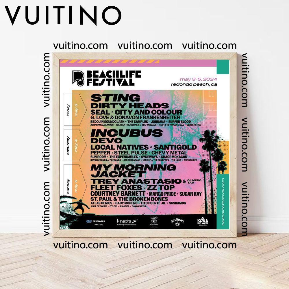 Beachlife Festival The Expendables Sting Incubus My Morning No Frame Square Poster