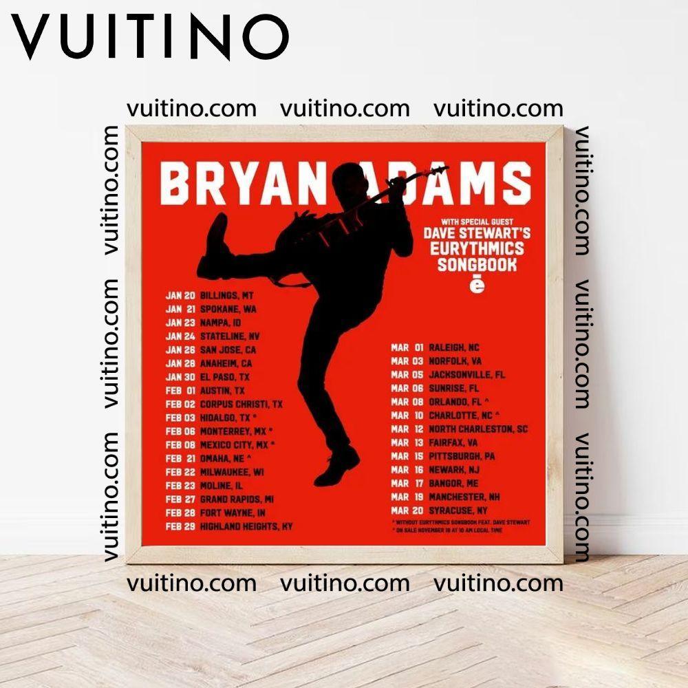 Bryan Adams 2024 Tour Date Square Poster No Frame
