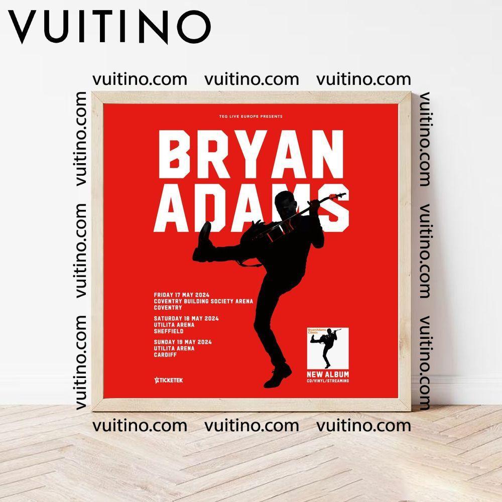 Bryan Adams 2024 Tour No Frame Square Poster