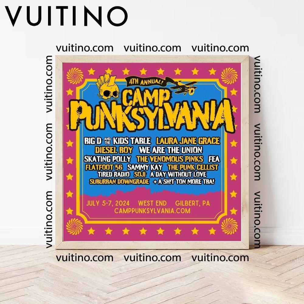C Punksylvania The Venomous Pinks 2024 Tour Square Poster No Frame