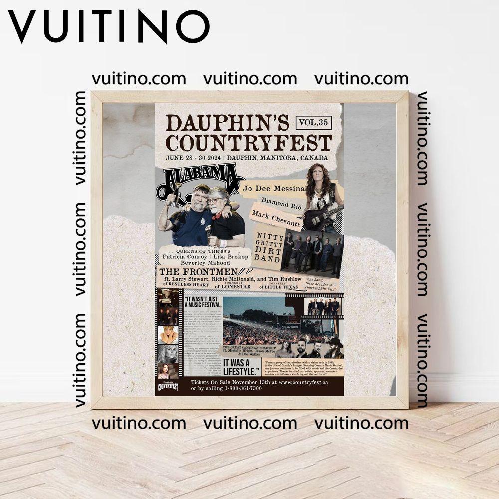 Dauphins Countryfest 2024 Dates Square Poster No Frame