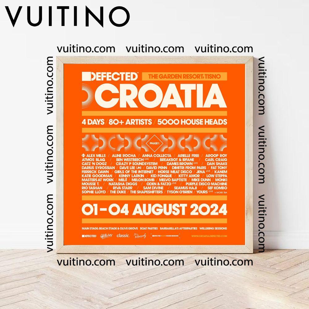 Defected Croatia 2024 Square Poster No Frame