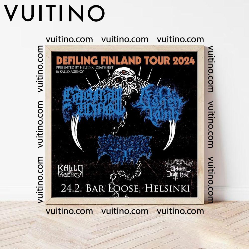 Defiling Finland Tour 2024 Sadistic Drive Carnal Tomb Ashen Tomb Poster (No Frame)