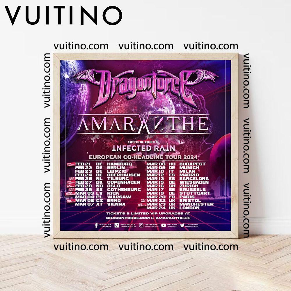 Dragonforce Amaranthe Eu Tour 2024 Poster (No Frame)