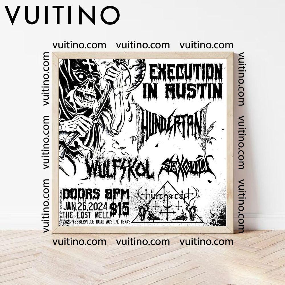 Execution In Austin Wlfskol Thundertan No Frame Square Poster
