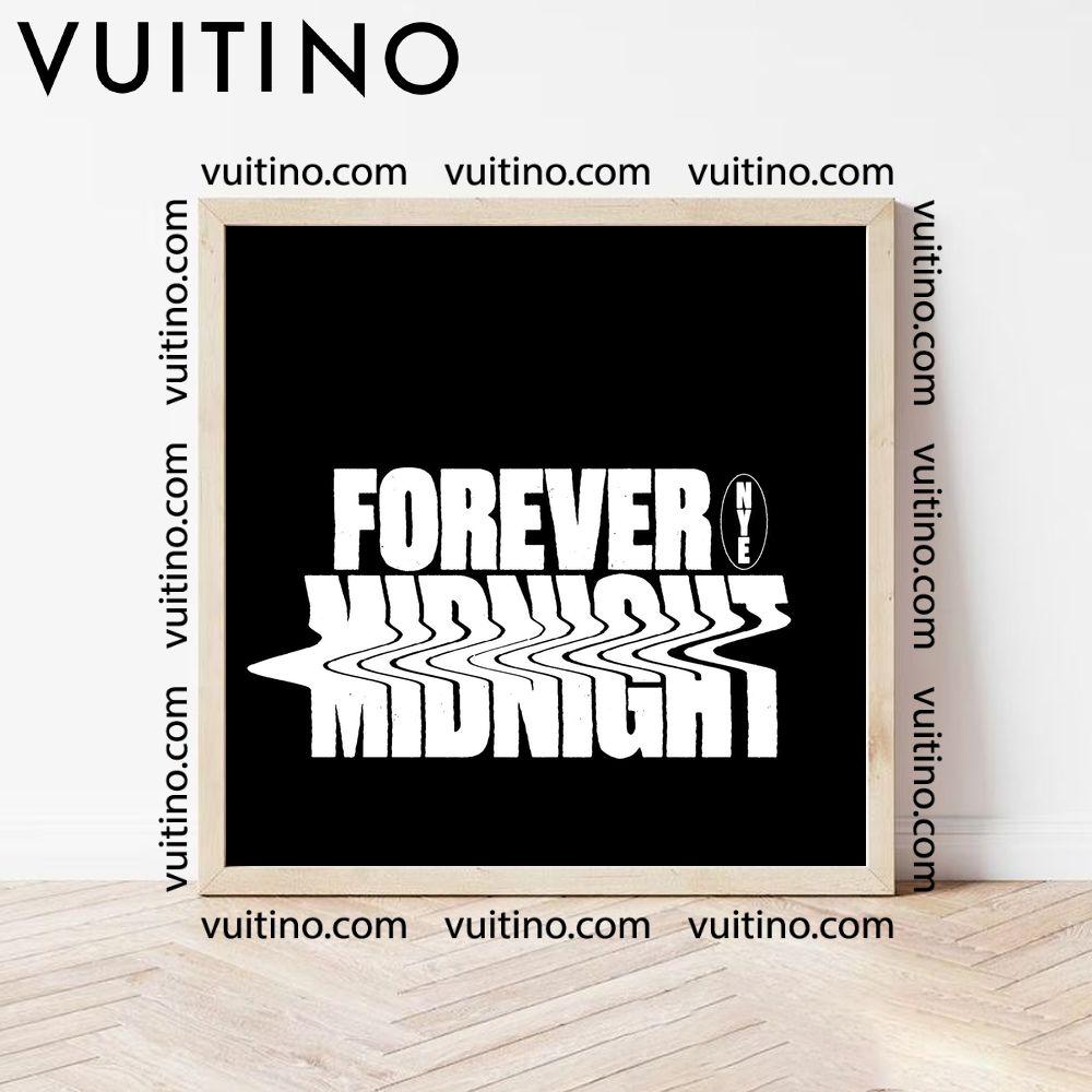 Forever Midnight La 2024 White Logo Square Poster No Frame